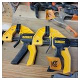2 DEWALT clamps