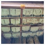 Wood organizer with nails