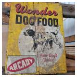 Vtg Wonder Dog Food Sign