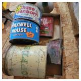 Vtg Coffee Tins, Tobacco Tins