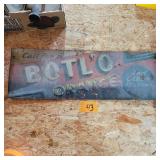 Part of a vtg Sign  Botl