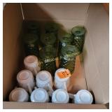 Vtg green cube glasses,cups