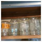 Canning jars various sizes