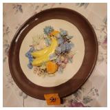 Ceramic fruit plate wall hanger