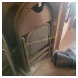 Wood folding chairs, shopping cart