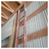 Tall wood ladder