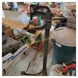 Vtg foot-operated rivet press or leather working