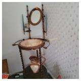 Wash stand, bowl and pitcher
