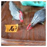 Rooster figurines