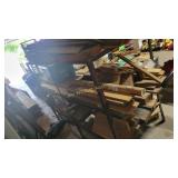 assortment of wood on rack