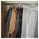 Coats, garment bags, Carhart Overalls
