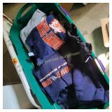 Tote full of Vtg sweat shirts,  T shirts of ball c