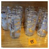 MCM Gold decor high ball glasses