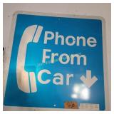 Phone from car sign
