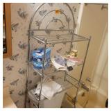 Over the toilet shelf unit and contents