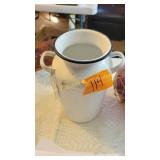 Dbl Handle enamel milk can