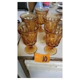Noritake Perspective Amber water goblets