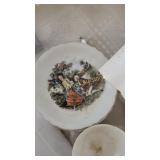 China Colonial couple suacers, cups