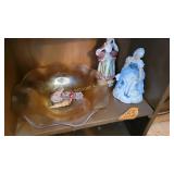 Fluted Bowl, Colonial figurines