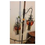 Vtg Pole Wrought Iron Lamps