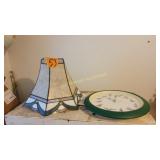 Glass Shade and Clock