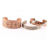 Lot of 3 Copper Cuffs.