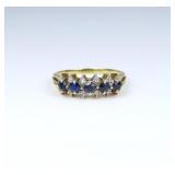 Lovely Blue Sapphire and Diamond Ring