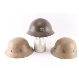 Lot of Three Japanese WW2 Helmets