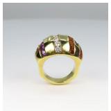 Magnificent Italian Designer Multi-Colored Gem