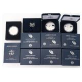 Lot of US Mint American Eagle Silver Dollar Coins