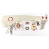 Lot of 6 Beaded and Leather Items.