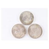 Lot of Three Morgan Silver Dollars