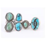 Lot of 4 Navajo Rings.