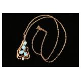 Beautiful Opal Necklace & Earrings.