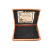 AZ Territory Tiger Gold Company Stock Certificate