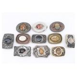 Lot of 11 Belt Buckles.