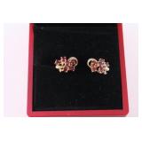 Sparkling Ruby & Diamond Earrings