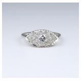 Radiant Vintage Style Diamond Ring