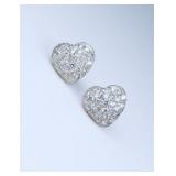 Brilliant Heart Shaped Diamond Earrings