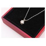 Ladies Diamond Solitare Pendant