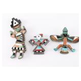 Lot of 3 Zuni Pins.