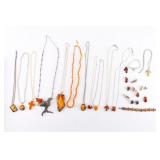 Bonanza Lot of Amber Jewelry.