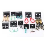 Lot of 10 Beaded Dangle Earrings.