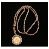 South Africa 1971 Coin Gold Necklace