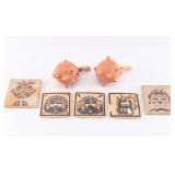Lot of Hopi Tiles and Mudhead Rattles.