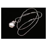 Freshwater Pearl & Diamond Pendant