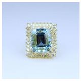 Glamorous Extra Fine Aquamarine & Diamond