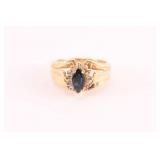 Stunning Sapphire with Diamond Halo Ring