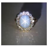 Mesmerizing Fine Blue Star Sapphire & Diamond