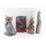 Lot of Modern Mudhead Pottery Pieces.